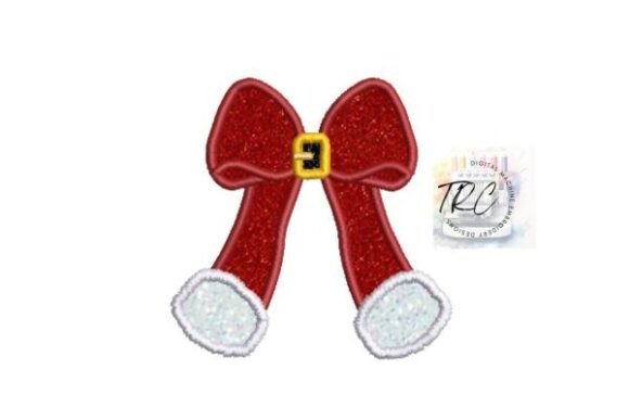 Santa Bow Applique Design Review for Holiday Crafts